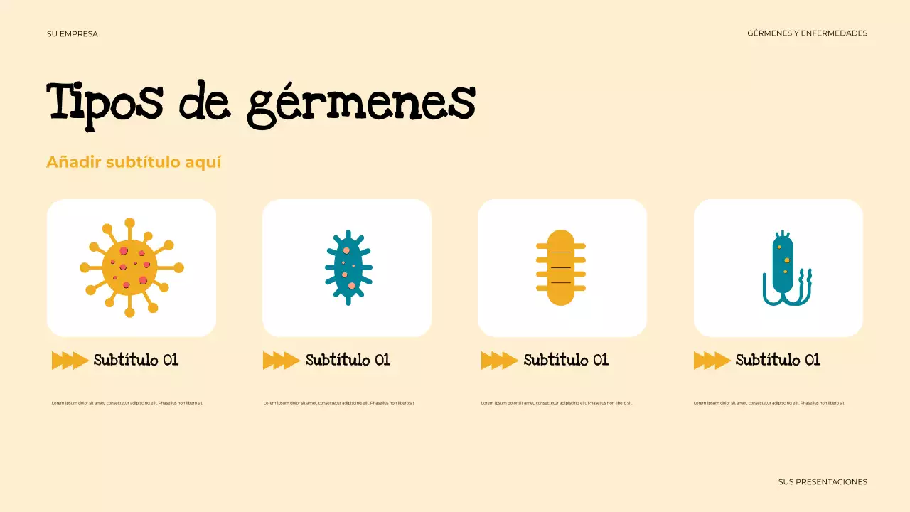 Presentación de salud sencilla en beige