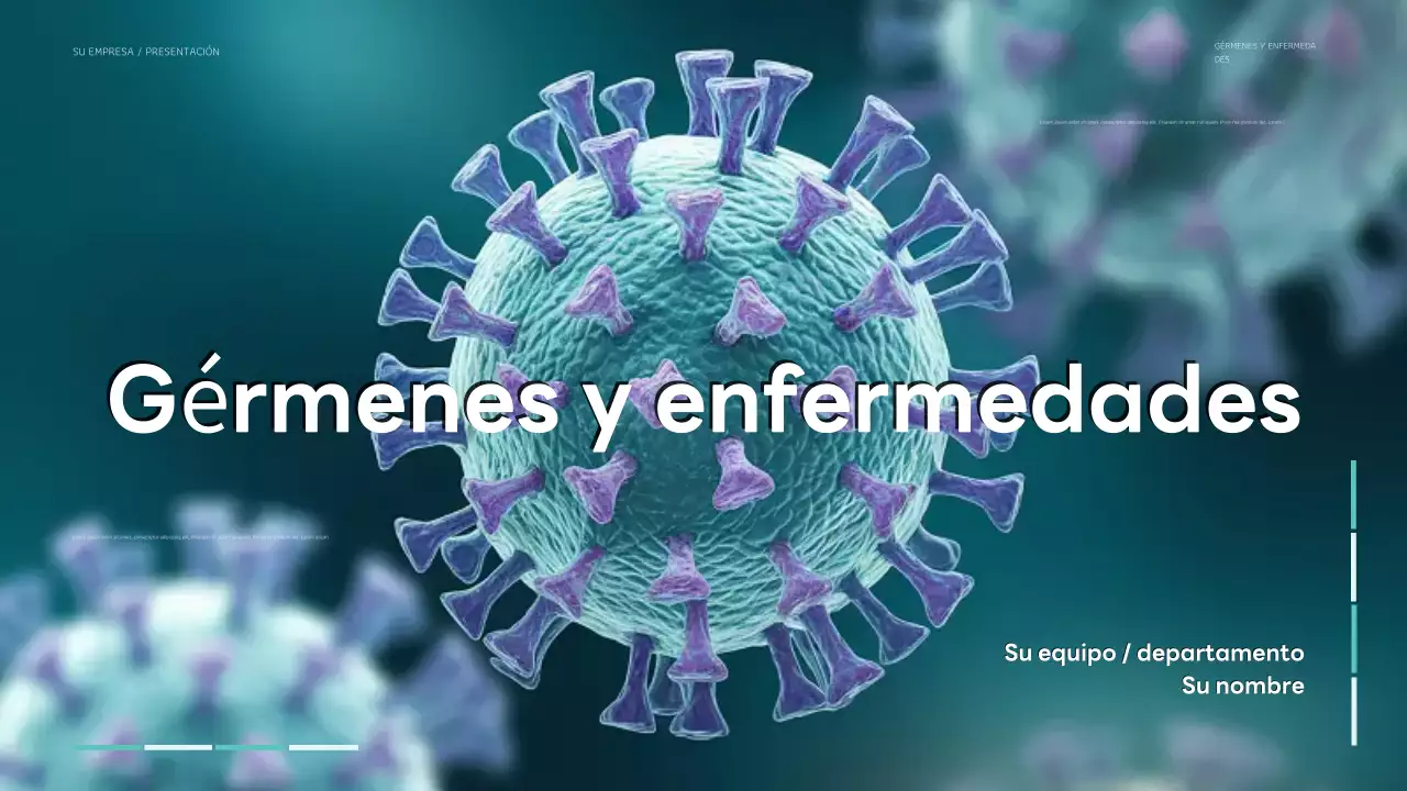 Presentación de salud moderna en verde azulado