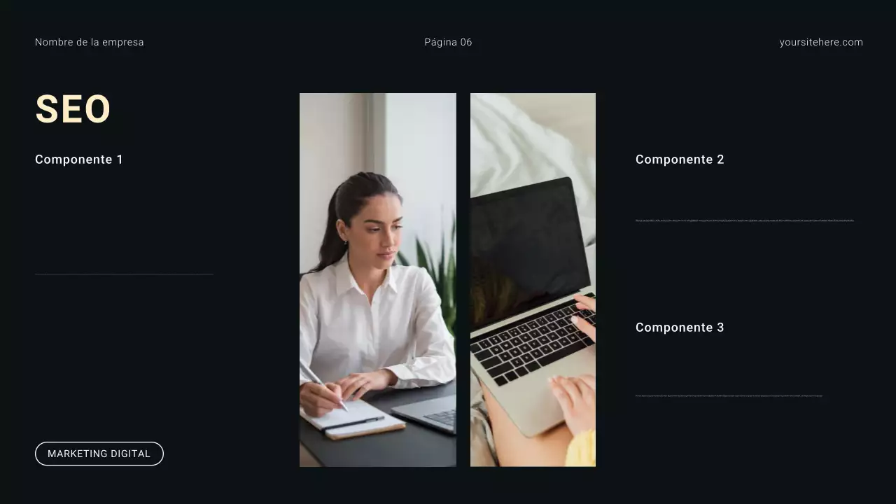 Agencia de Marketing Digital de Minimalismo Moderno en Blanco y Negro