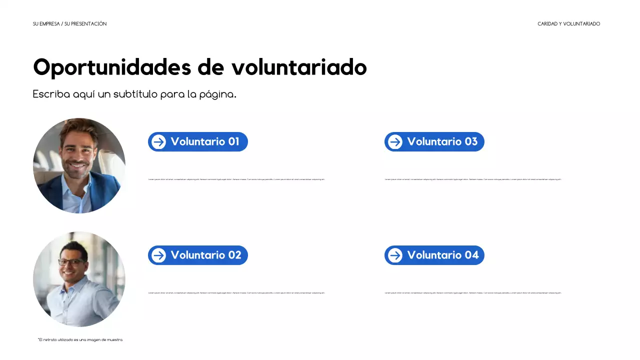 Presentación moderna de recaudación de fondos en azul