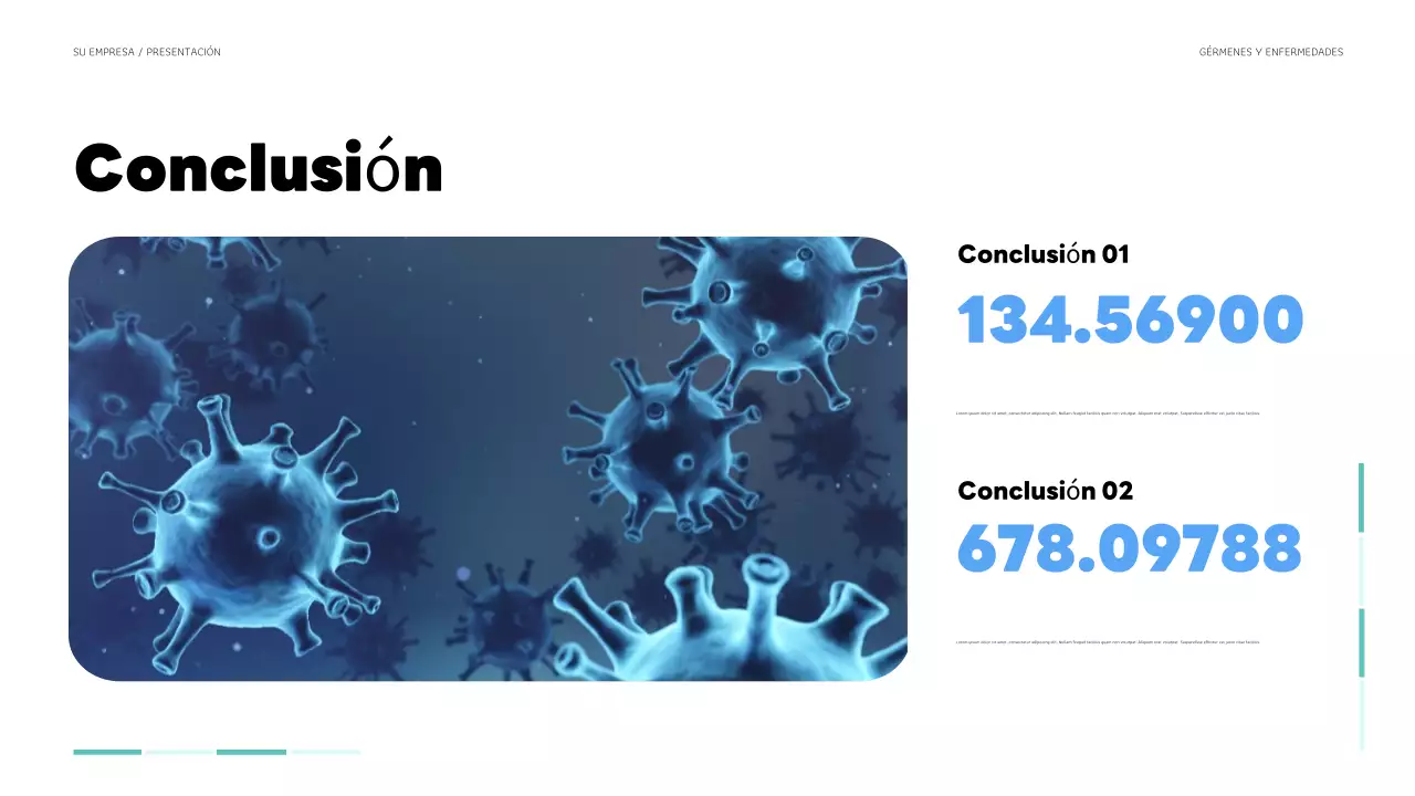 Presentación de salud moderna en verde azulado