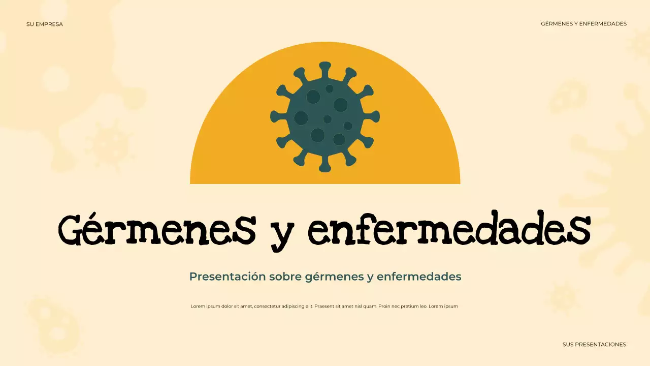 Presentación de salud sencilla en beige