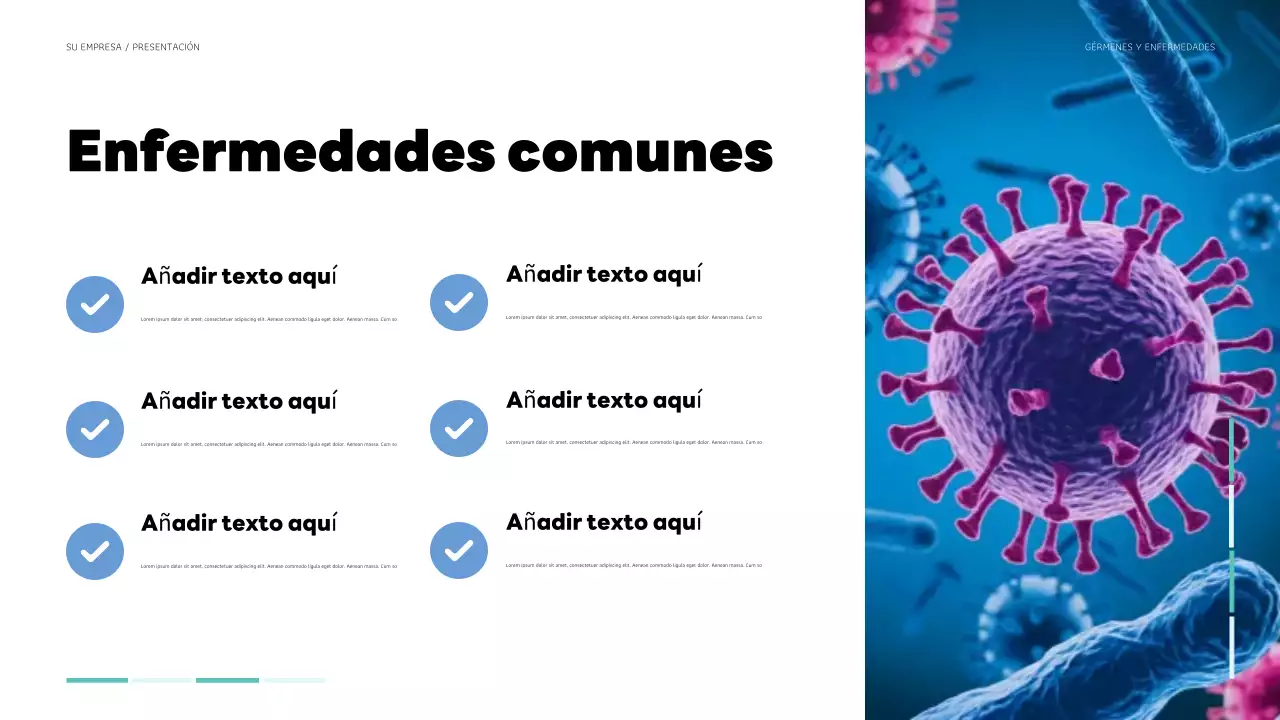 Presentación de salud moderna en verde azulado