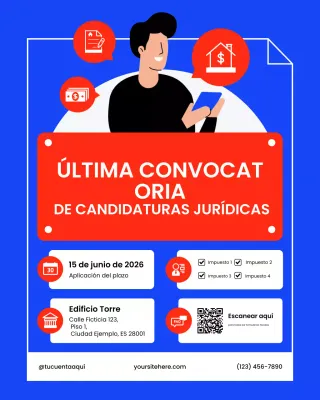 Aviso de solicitud de impuestos amarillos y negros: publicación de Instagram