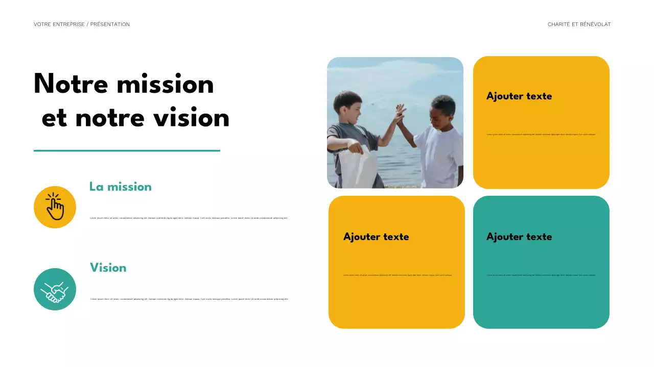 présentation caritative minimaliste à la menthe