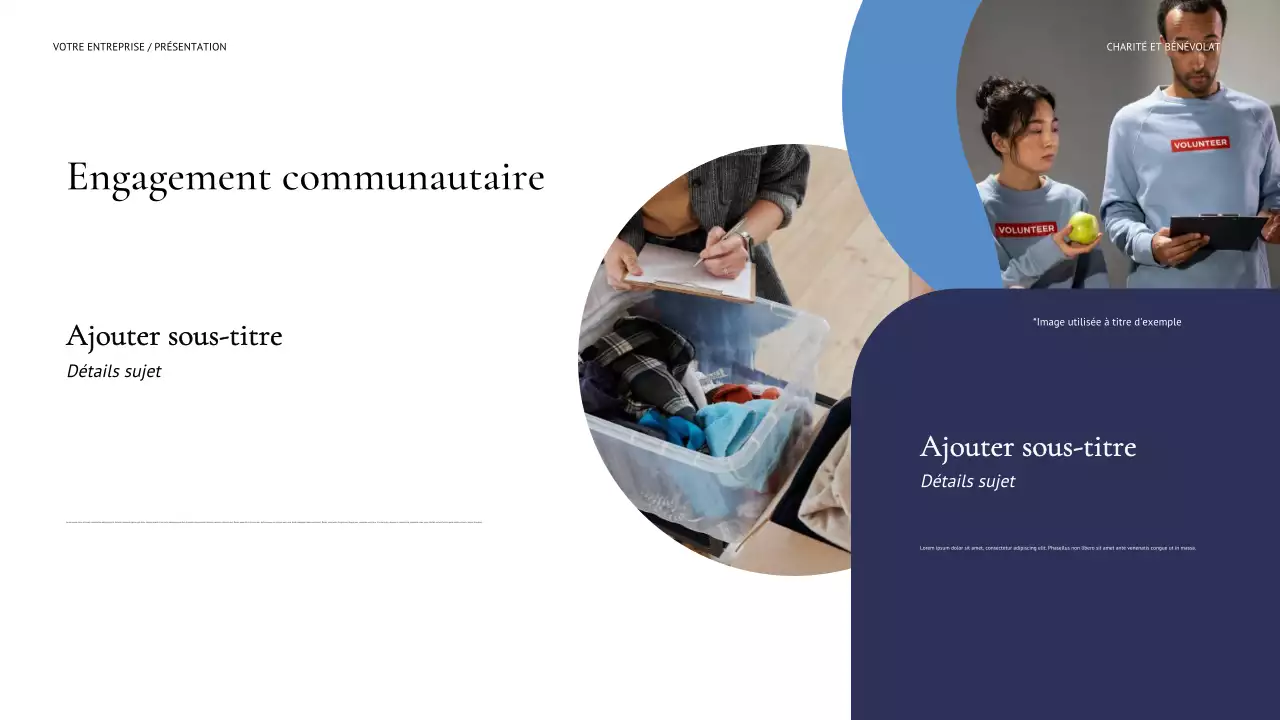 présentation de collecte de fonds moderne et bleue