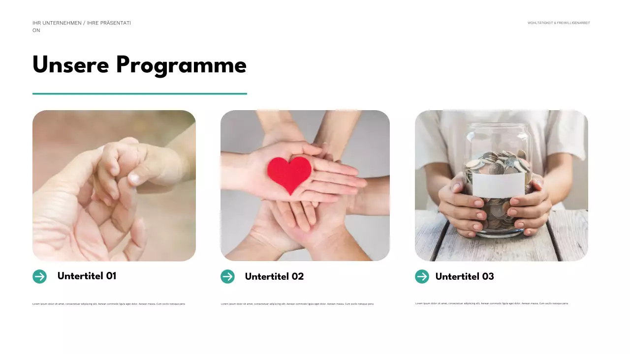 Mint Minimal Charity-Präsentation