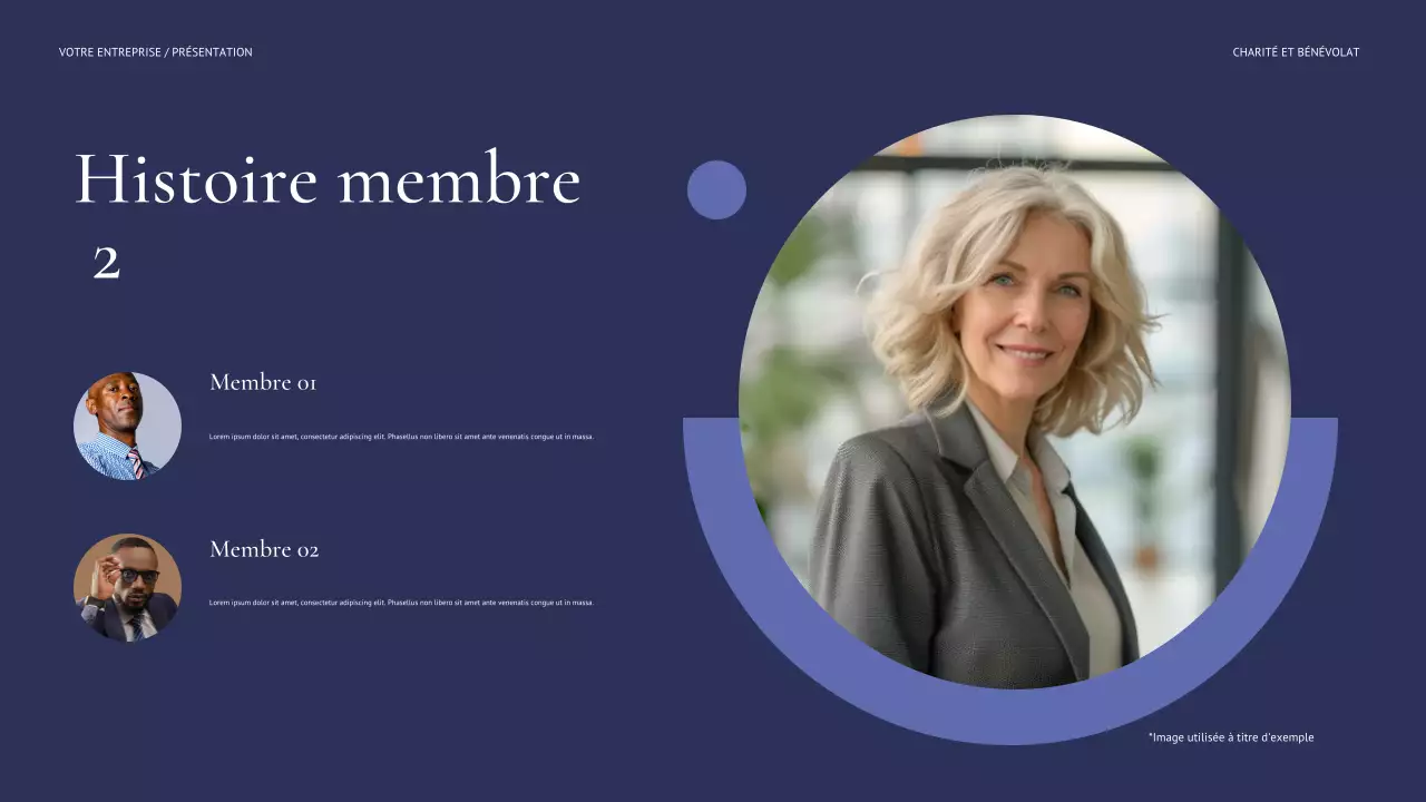 présentation de collecte de fonds moderne et bleue