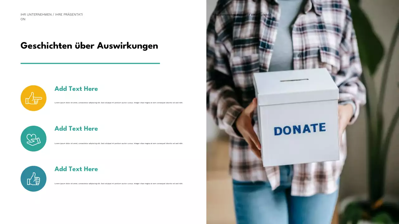 Mint Minimal Charity-Präsentation