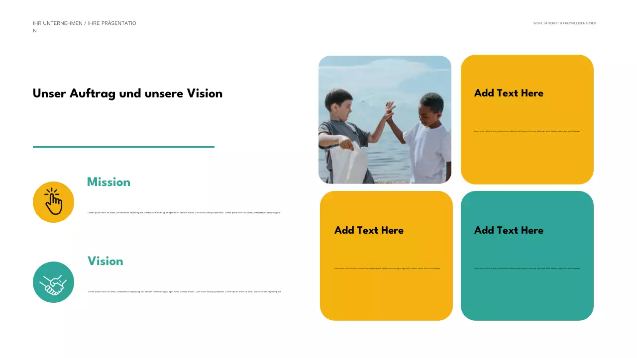 Mint Minimal Charity-Präsentation