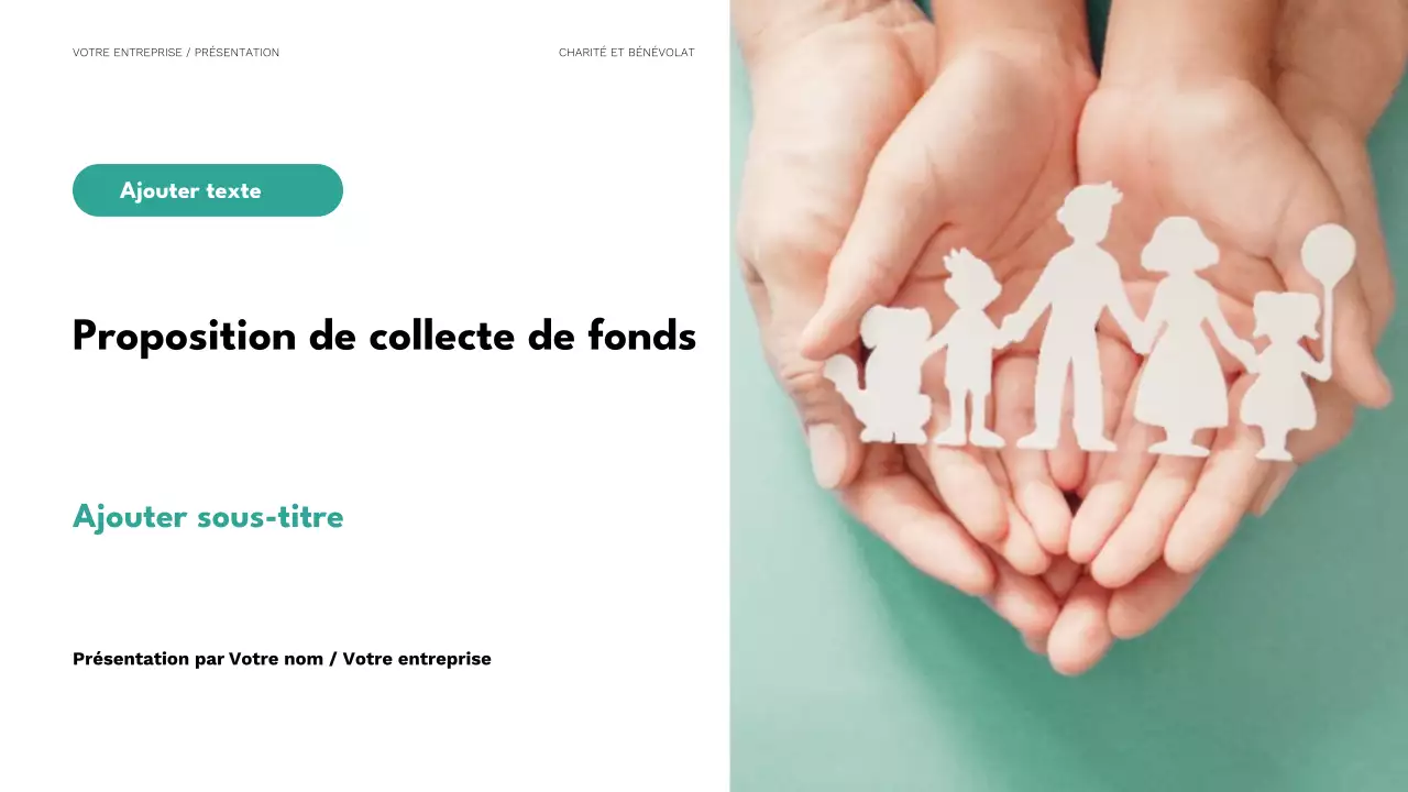 présentation caritative minimaliste à la menthe