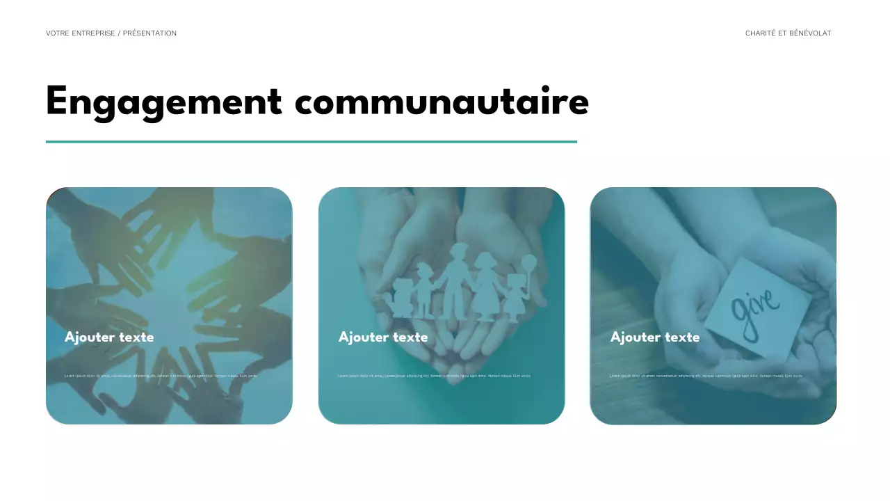 présentation caritative minimaliste à la menthe