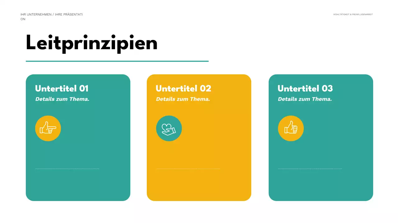 Mint Minimal Charity-Präsentation