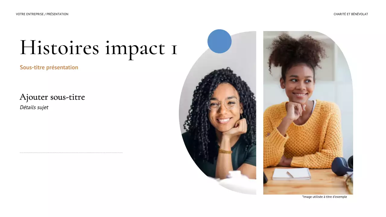 présentation de collecte de fonds moderne et bleue