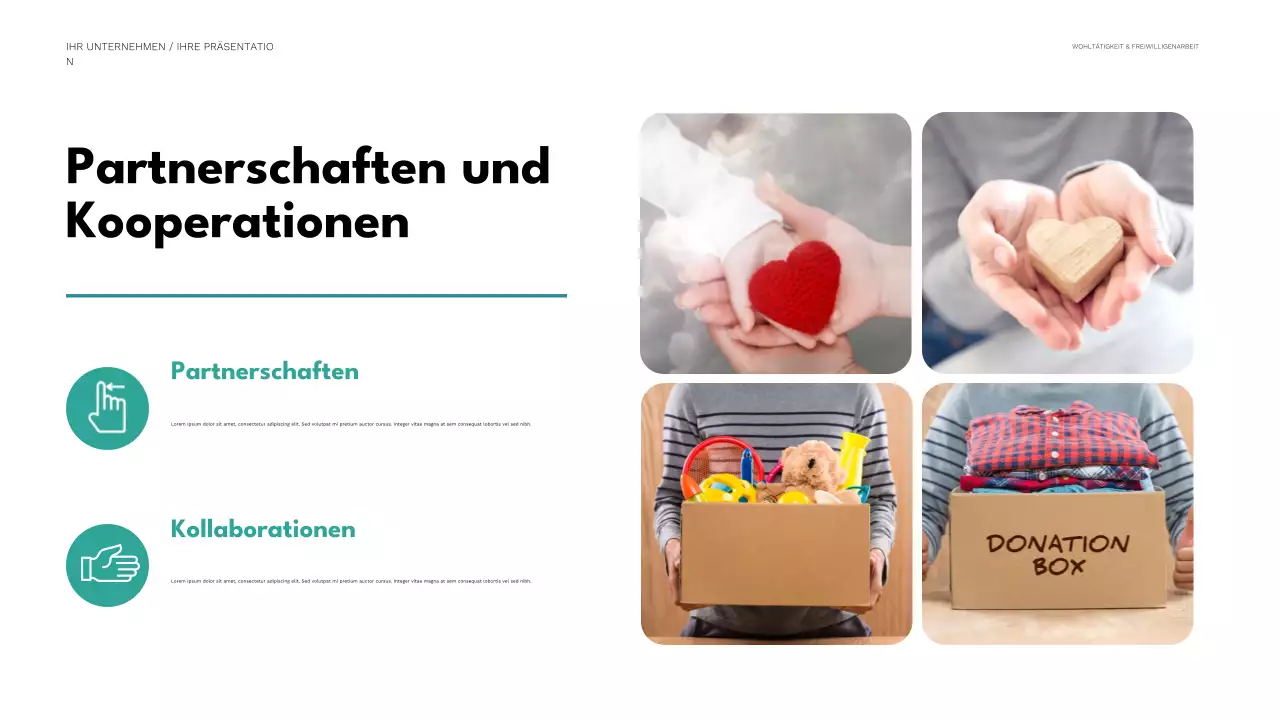 Mint Minimal Charity-Präsentation