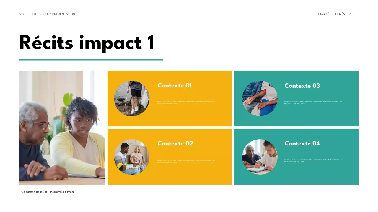 présentation caritative minimaliste à la menthe
