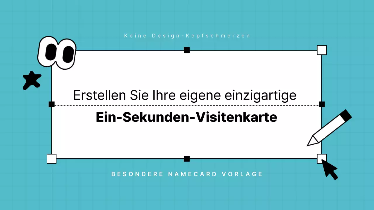 Himmelblaue Visitenkarte mit einfachem Design