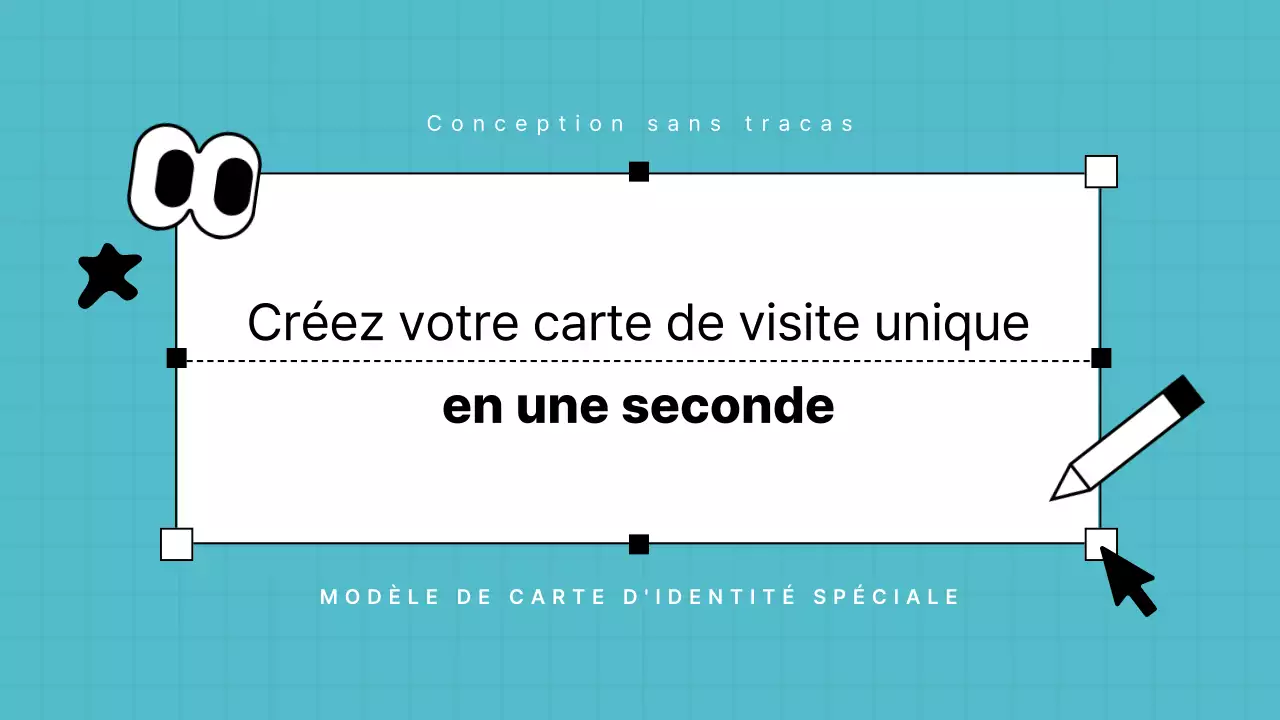 Carte de visite au design simple bleu ciel