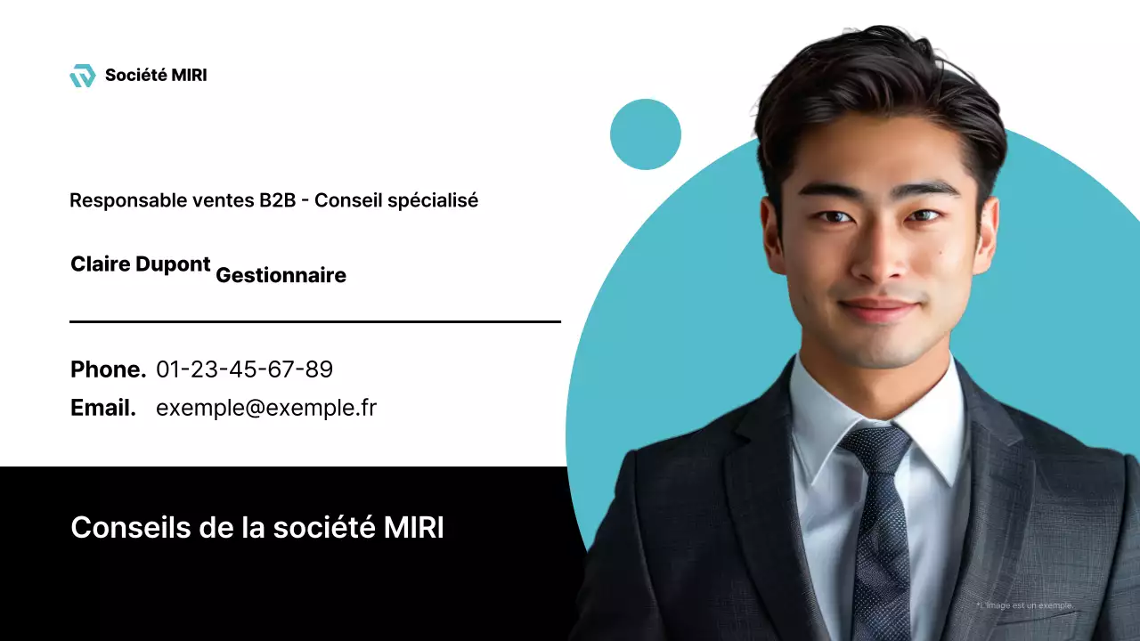 Carte de visite au design simple bleu ciel