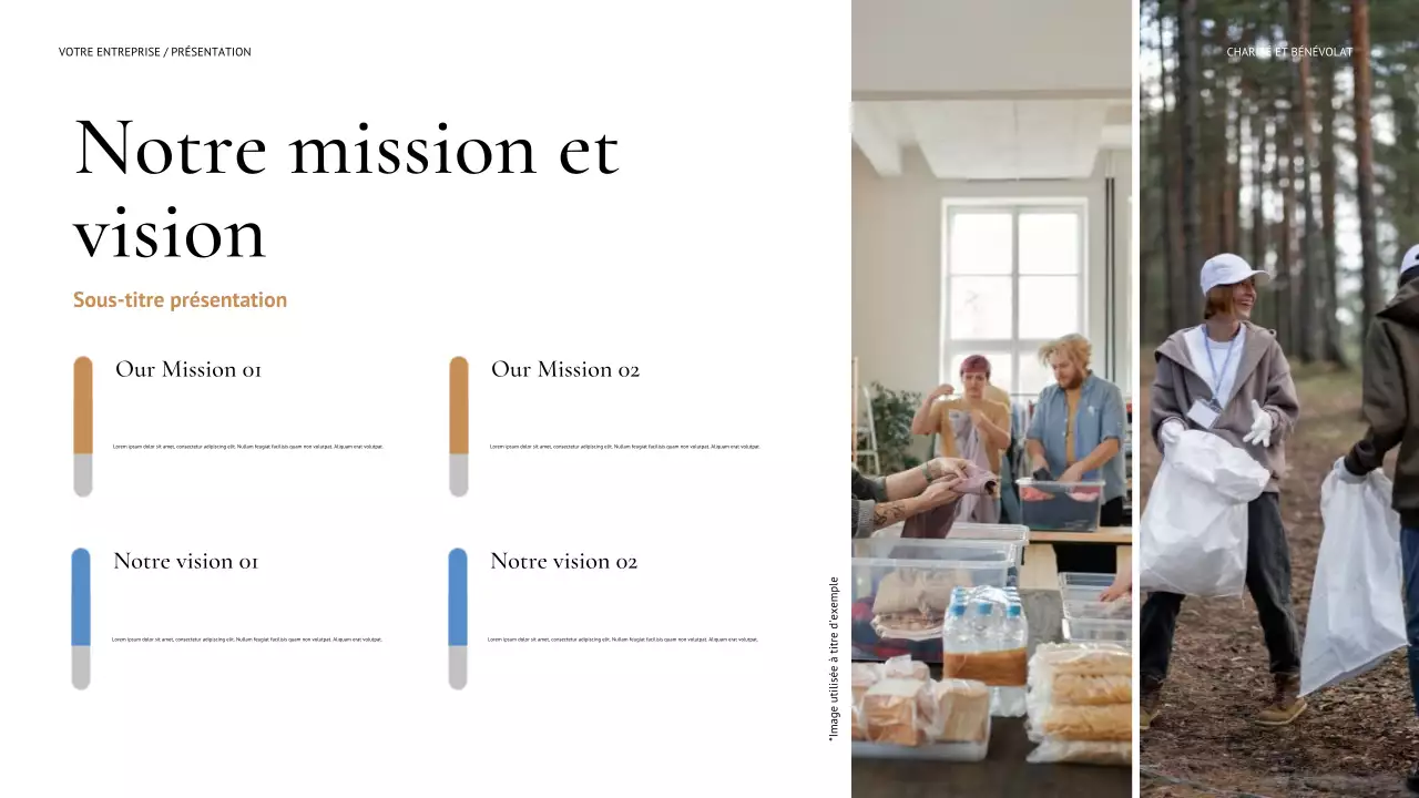 présentation de collecte de fonds moderne et bleue