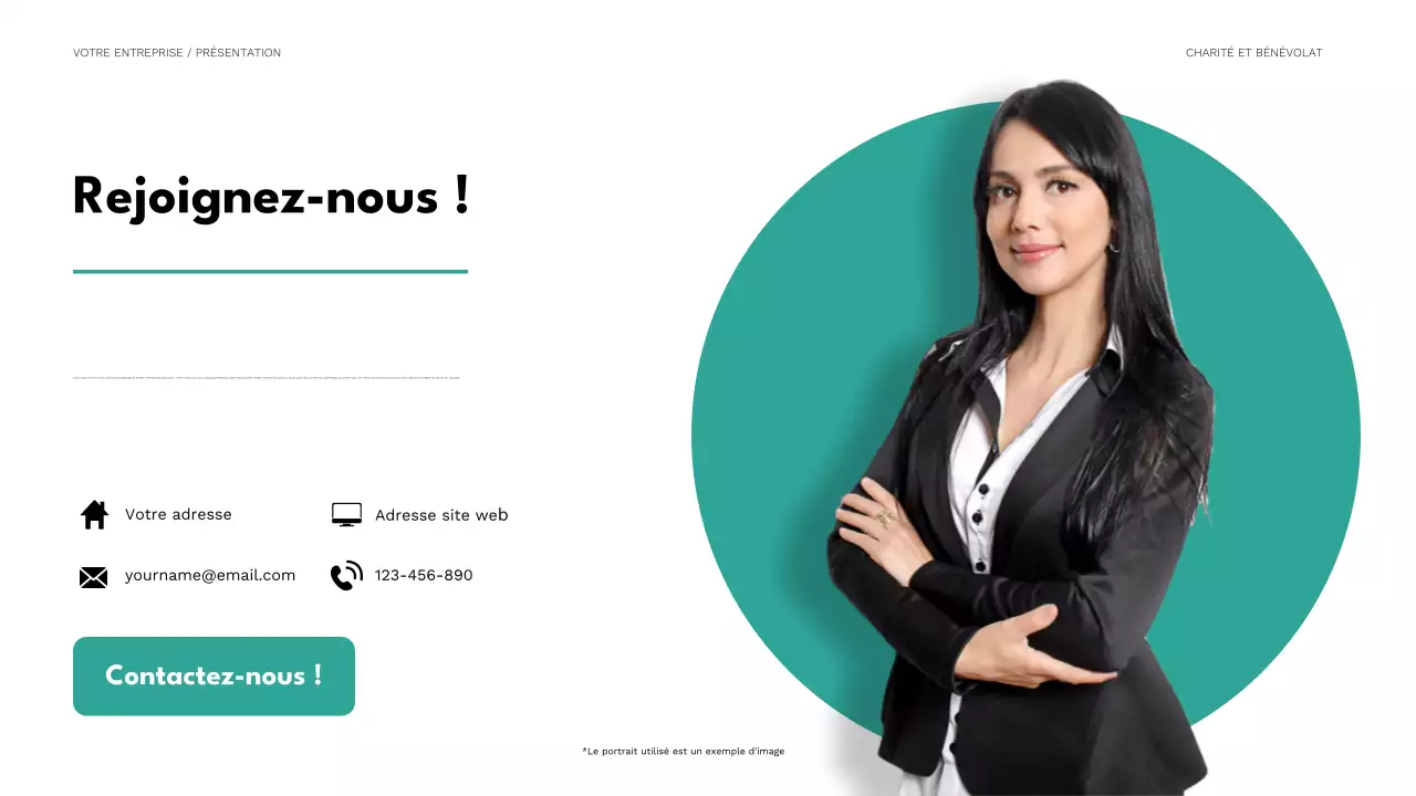 présentation caritative minimaliste à la menthe