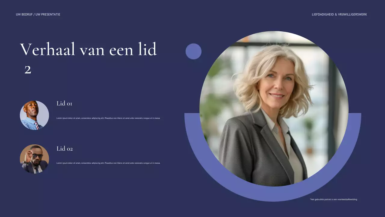 blauwe moderne fondsenwervingspresentatie