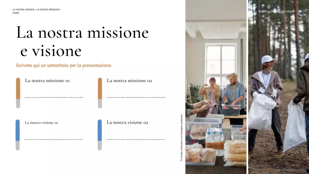 presentazione di raccolta fondi moderna blu