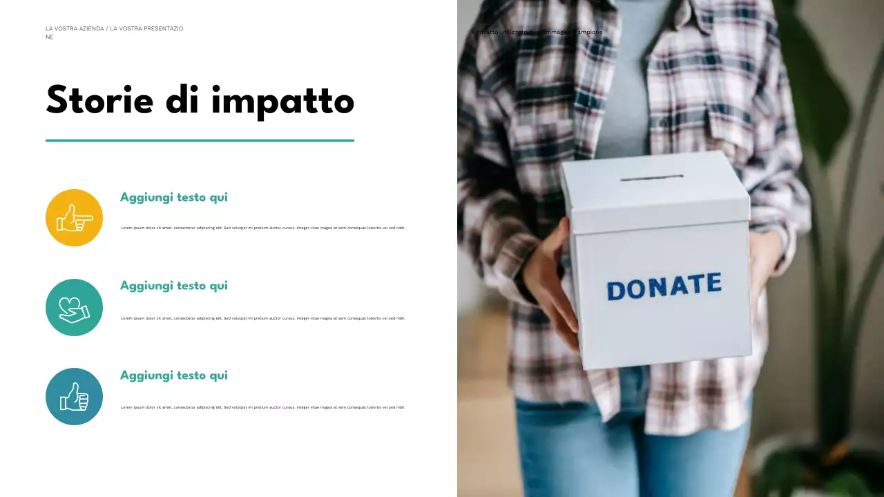 presentazione di beneficenza minima menta