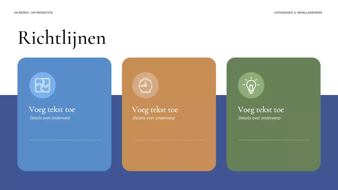 blauwe moderne fondsenwervingspresentatie