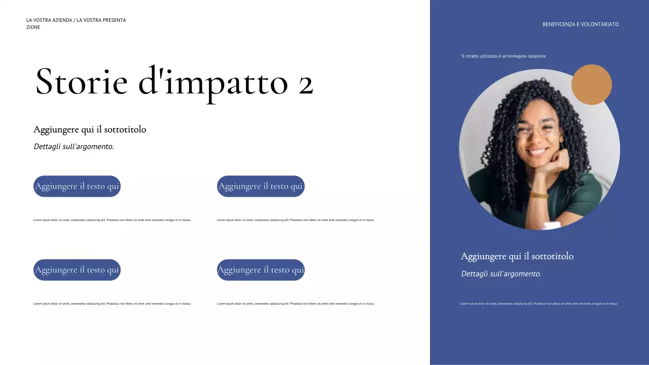 presentazione di raccolta fondi moderna blu