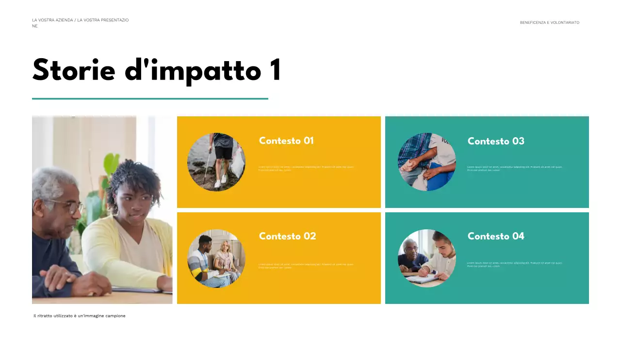 presentazione di beneficenza minima menta