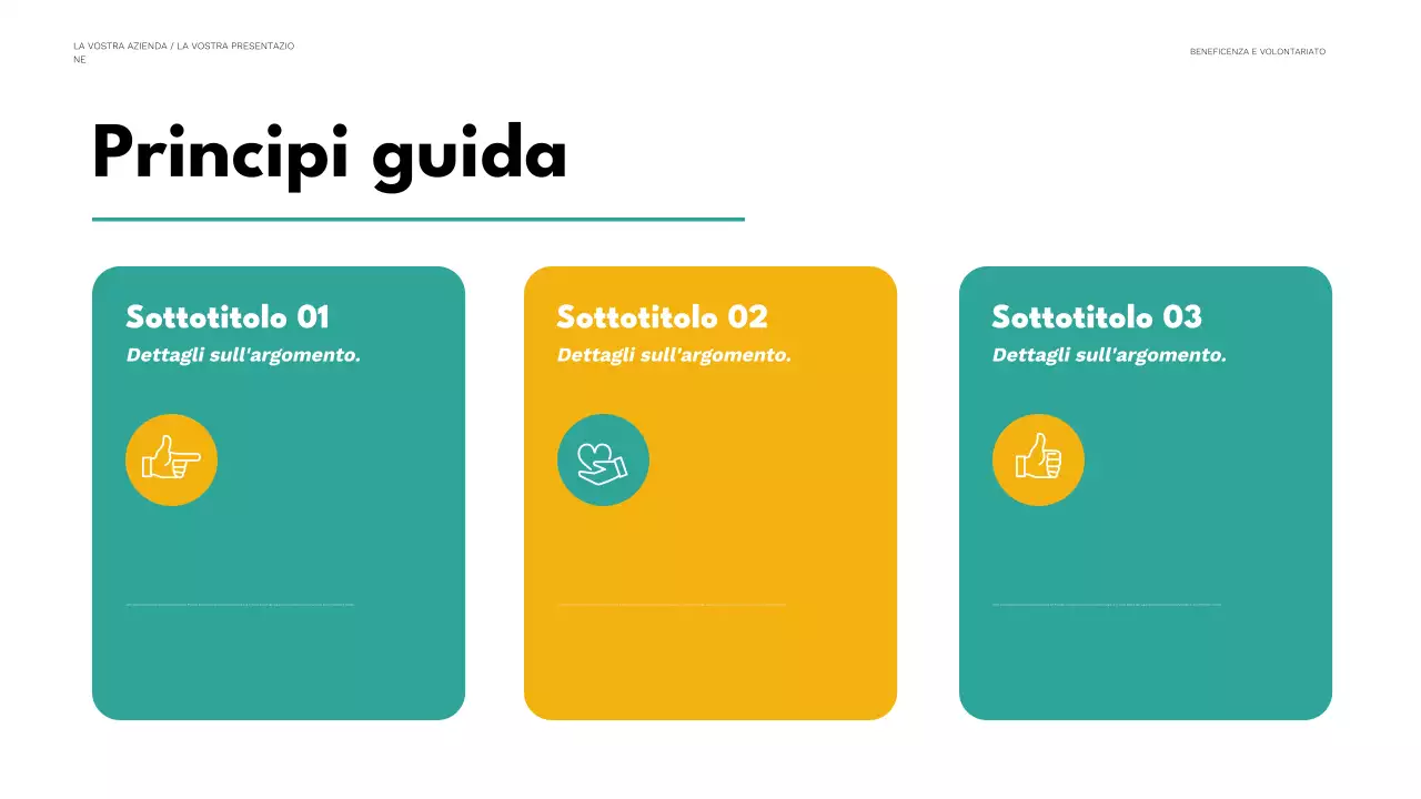 presentazione di beneficenza minima menta