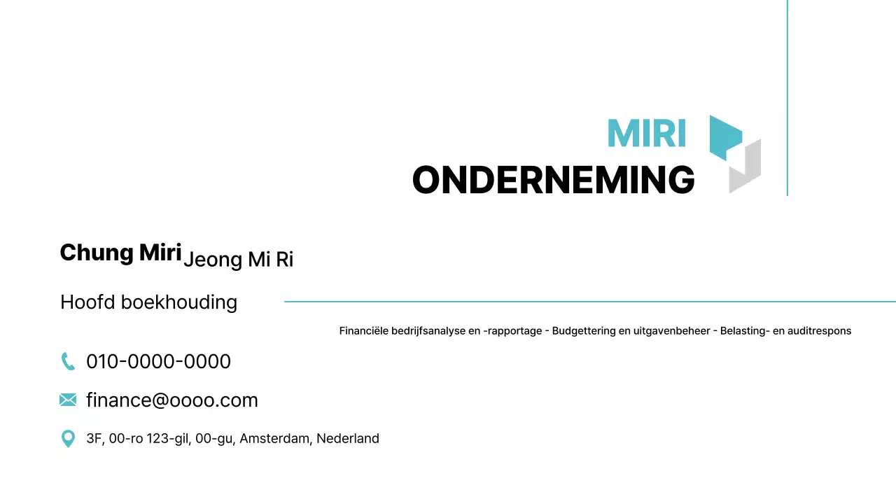 Visitekaartje in hemelsblauw eenvoudig ontwerp