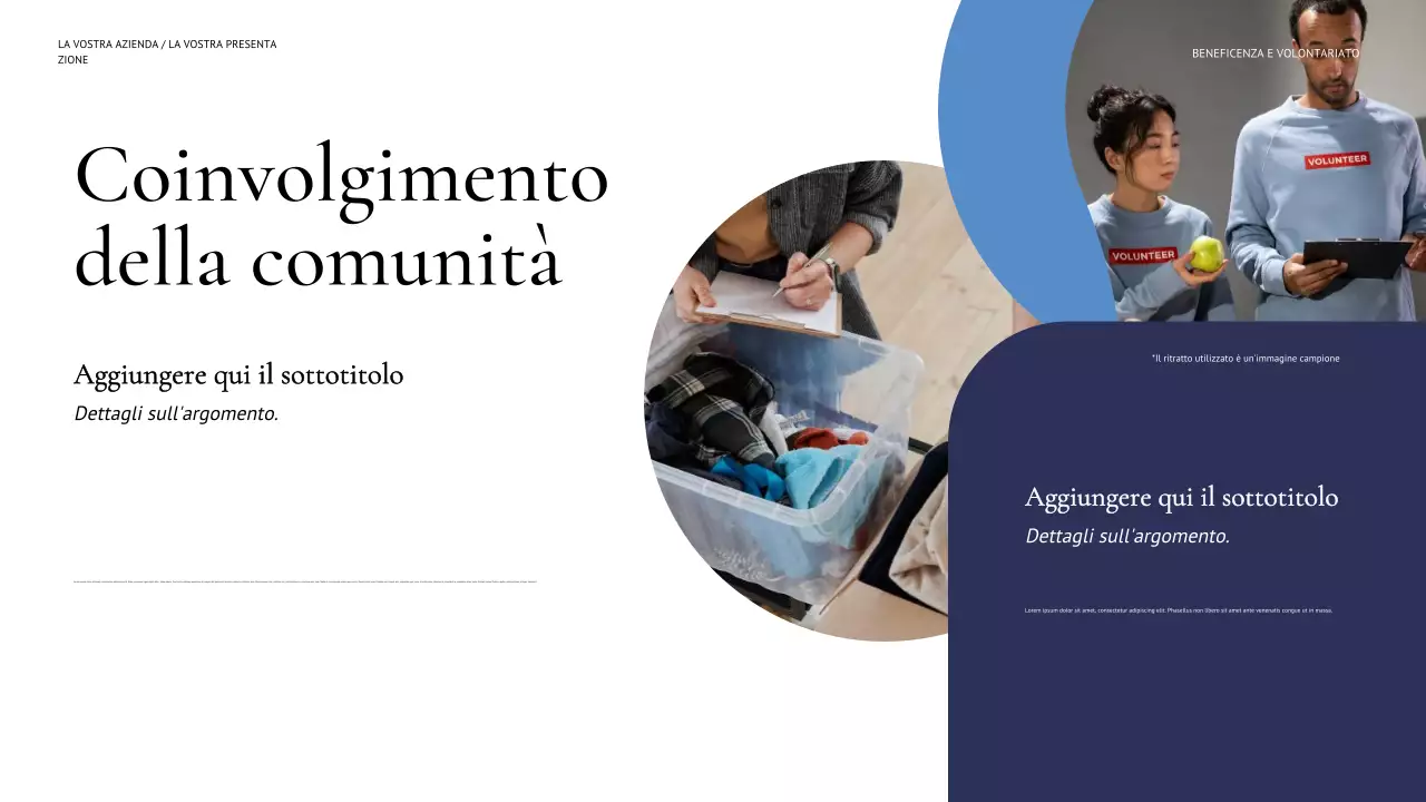 presentazione di raccolta fondi moderna blu