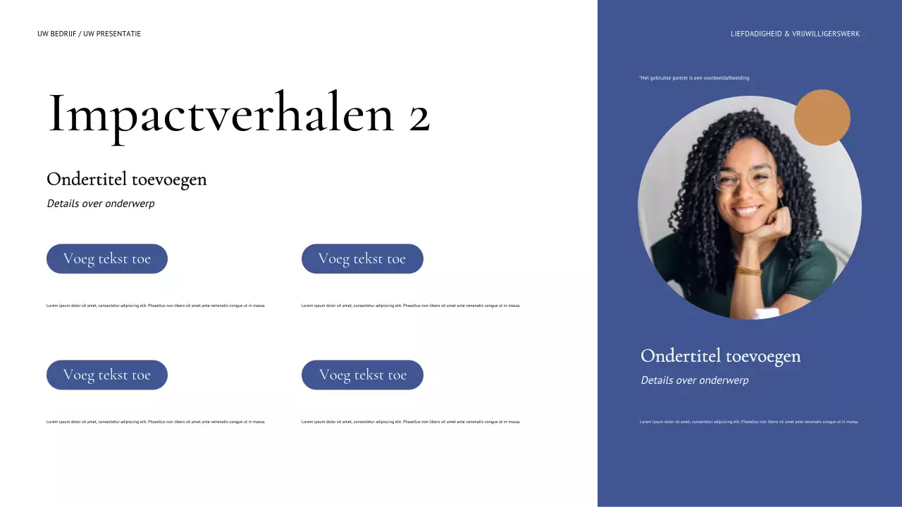 blauwe moderne fondsenwervingspresentatie