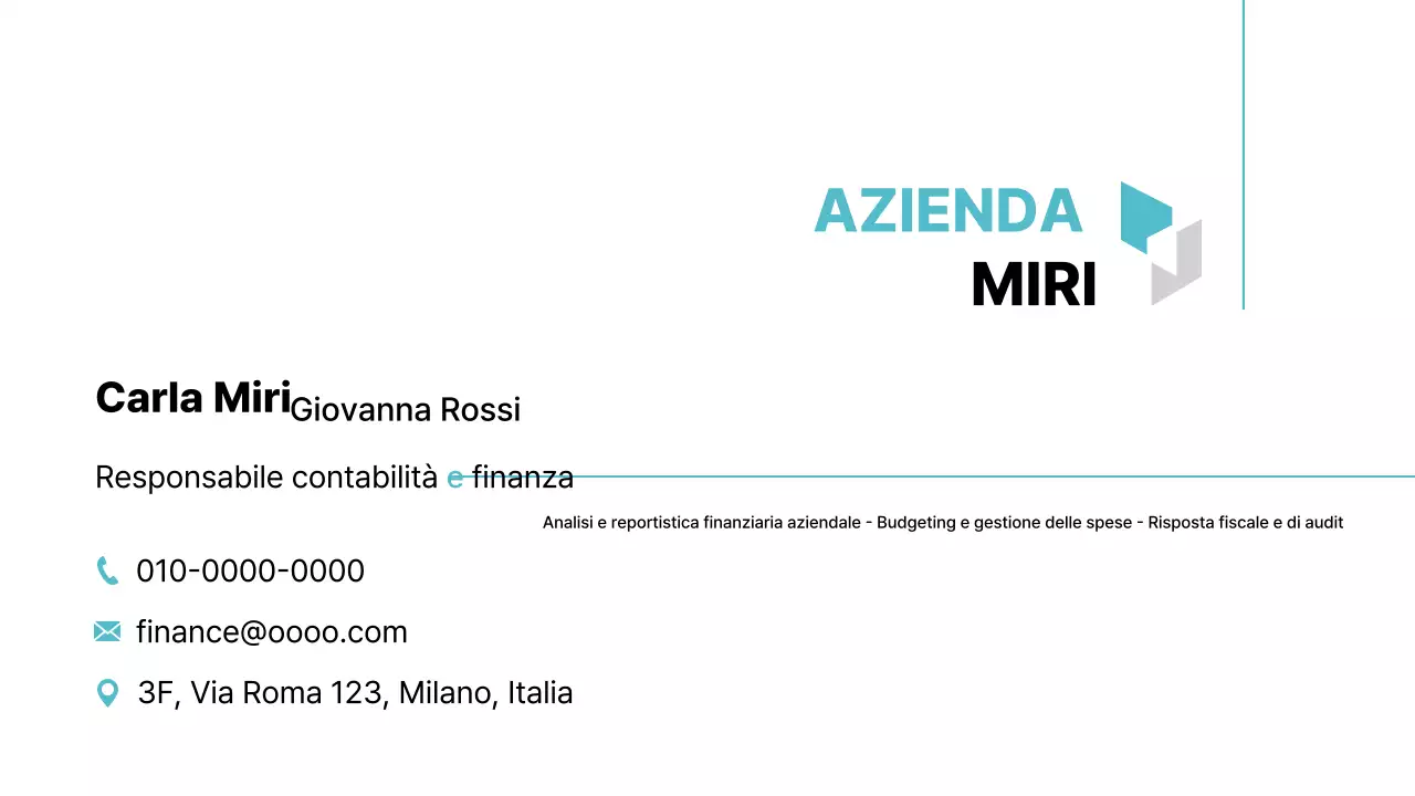 Biglietto da visita dal design semplice azzurro cielo