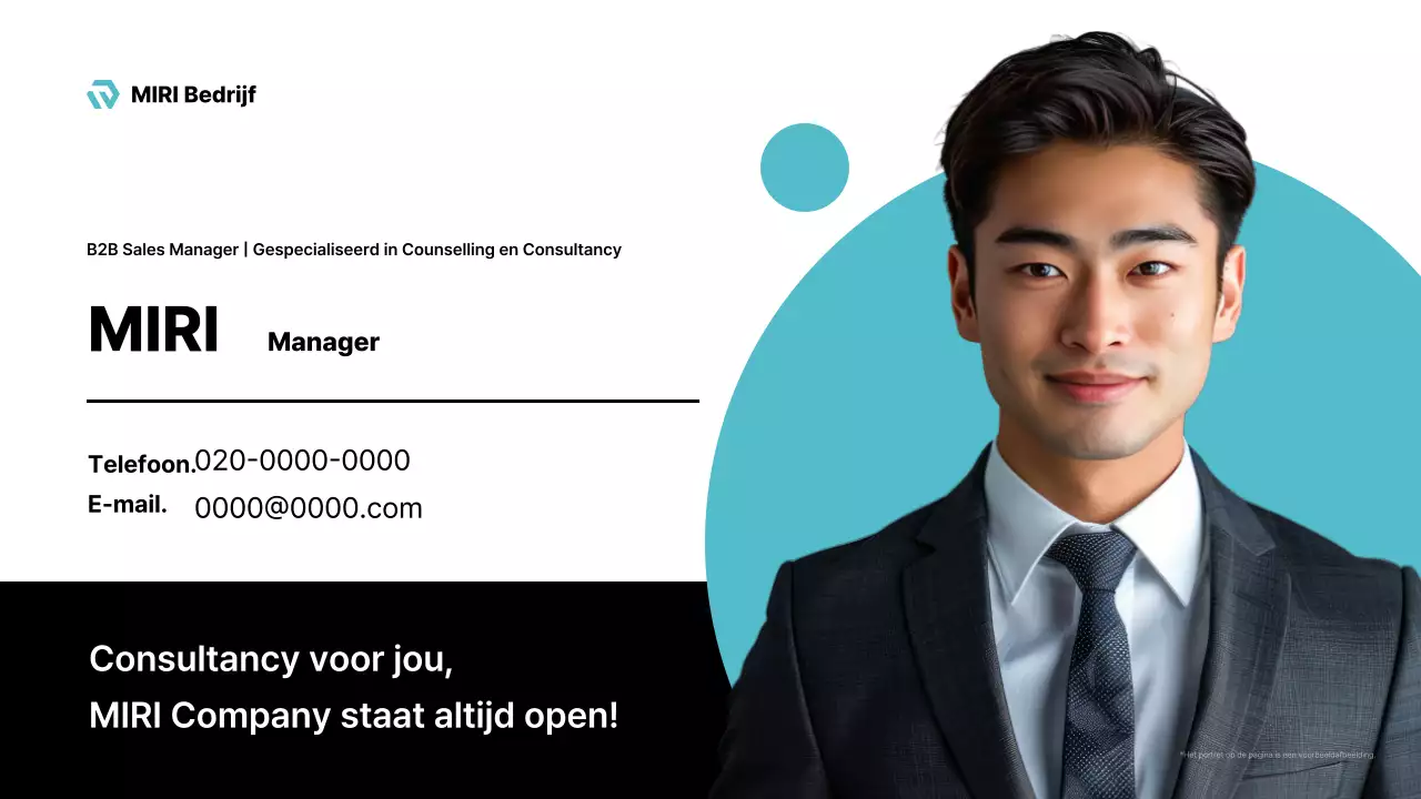 Visitekaartje in hemelsblauw eenvoudig ontwerp