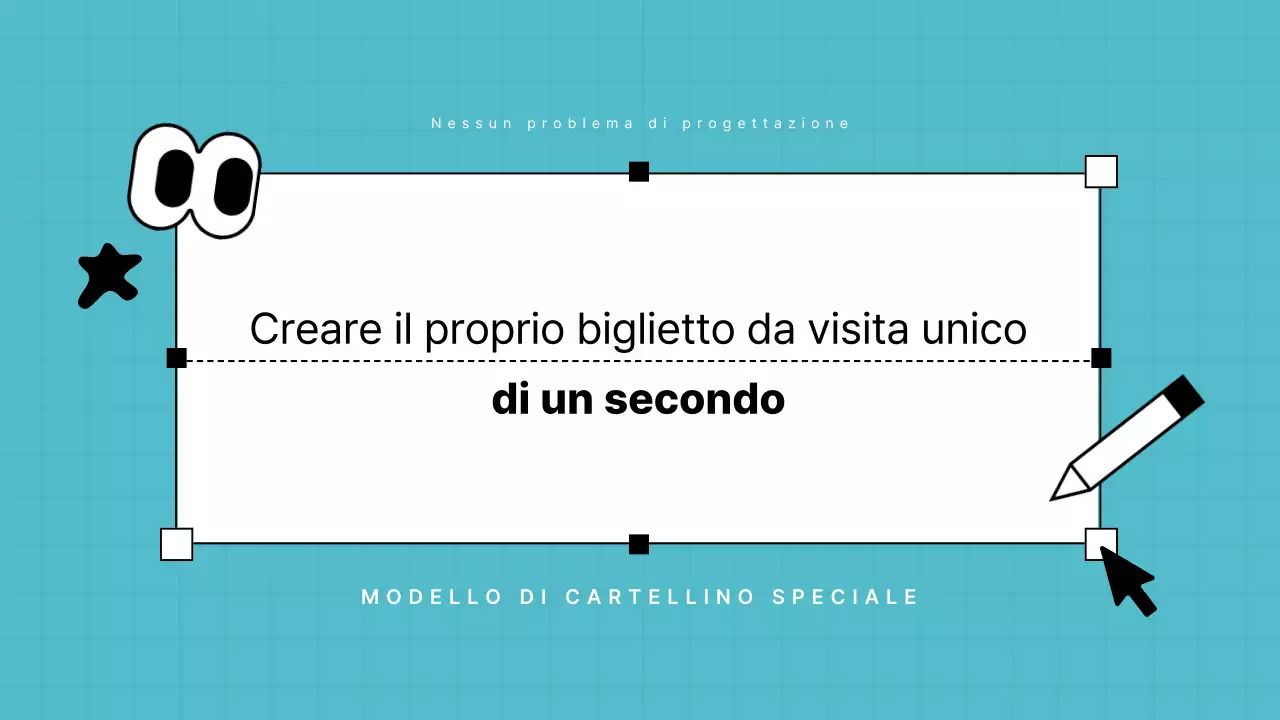 Biglietto da visita dal design semplice azzurro cielo