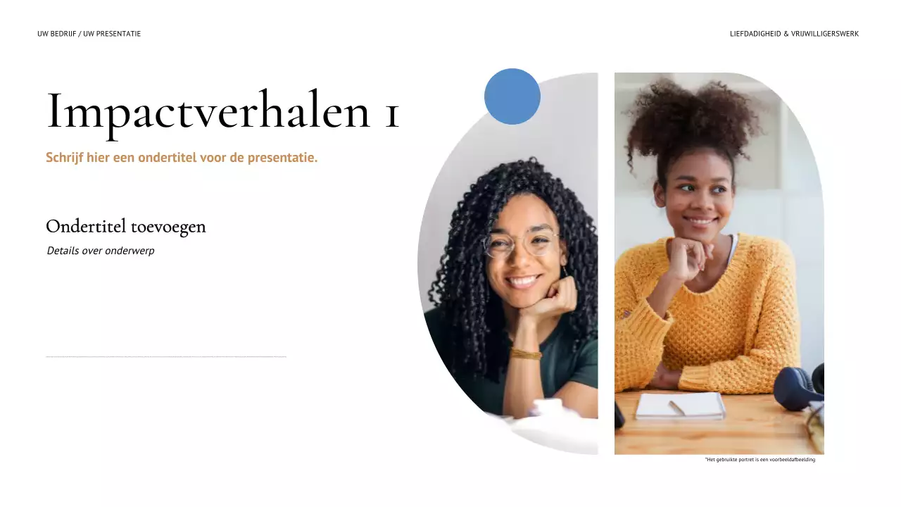 blauwe moderne fondsenwervingspresentatie