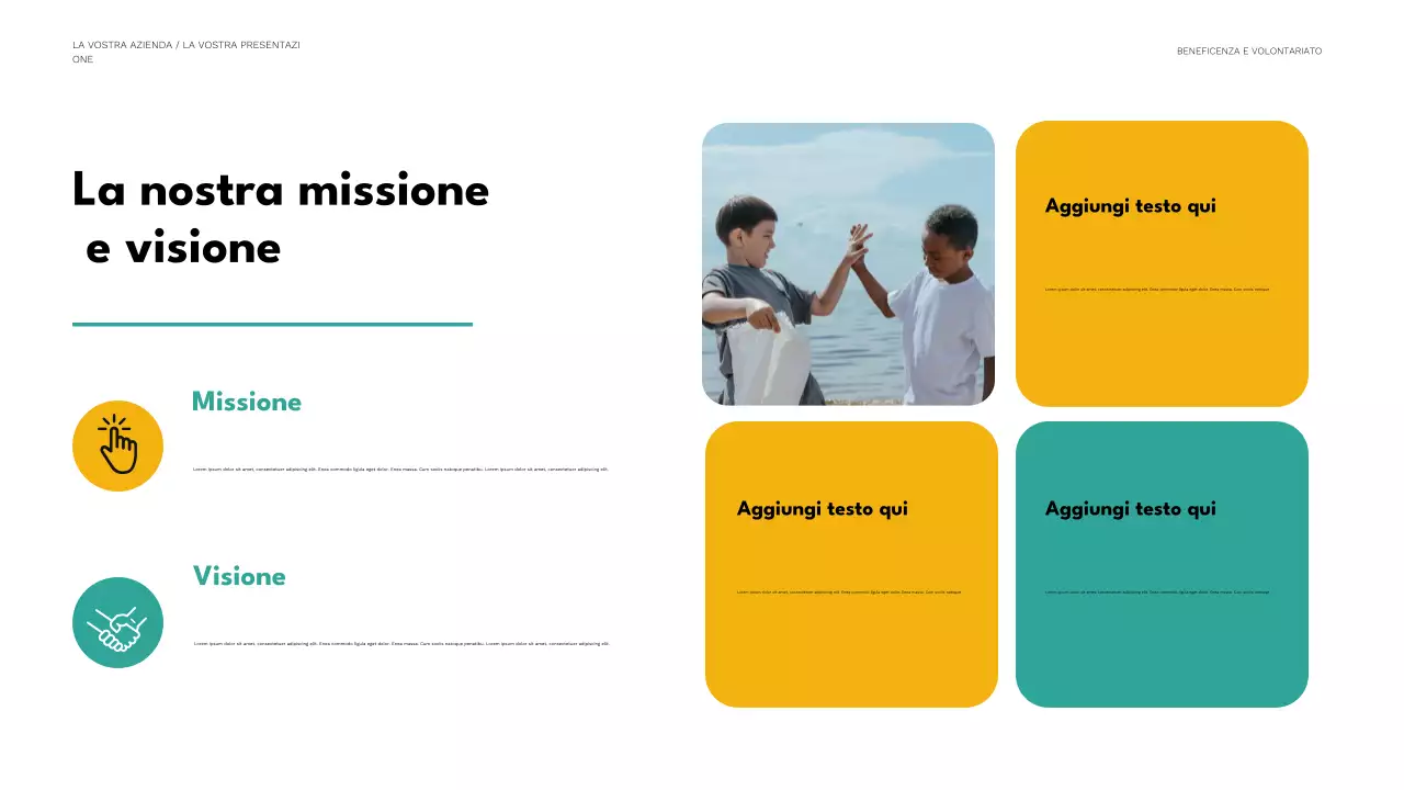 presentazione di beneficenza minima menta