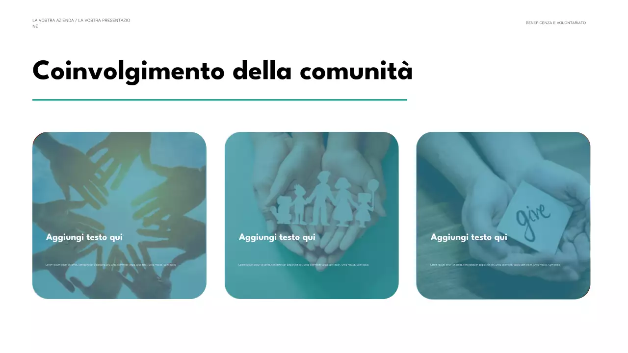 presentazione di beneficenza minima menta