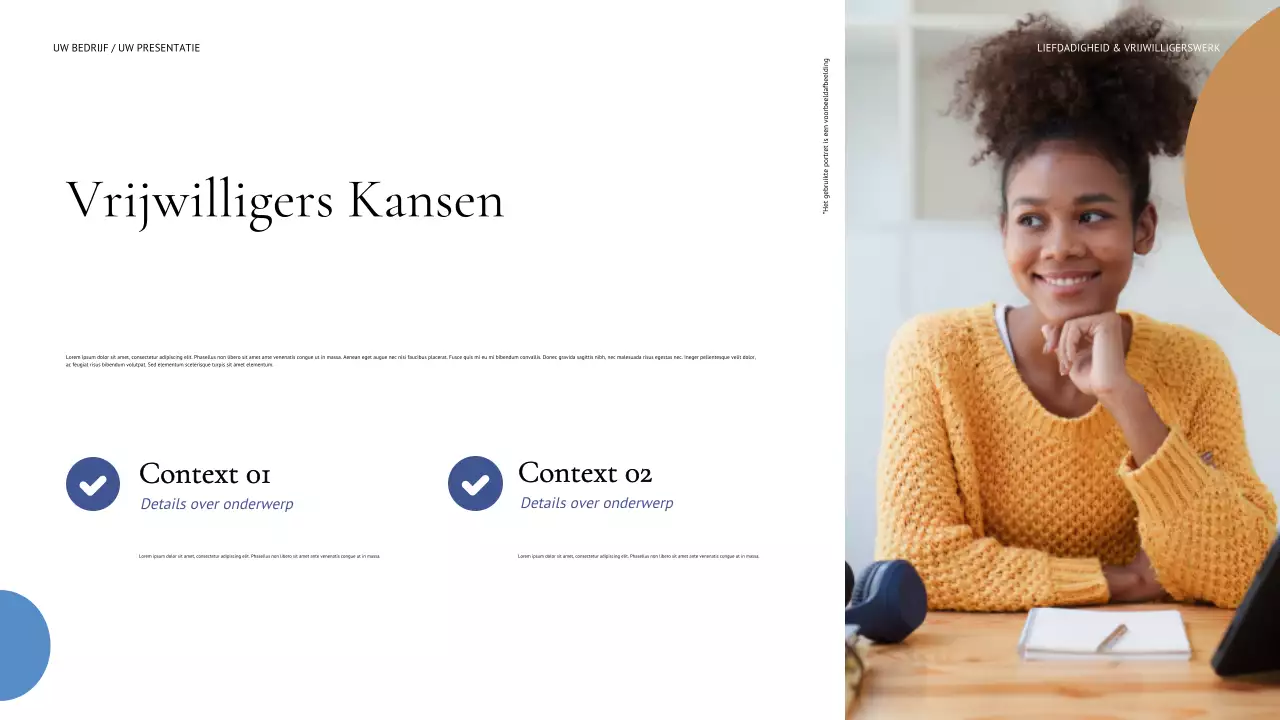 blauwe moderne fondsenwervingspresentatie