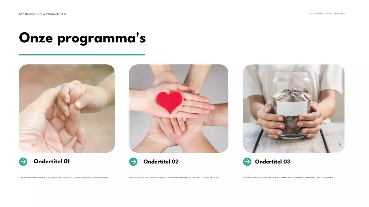 mint minimale liefdadigheidspresentatie