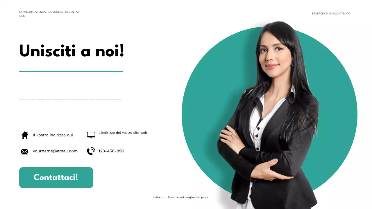 presentazione di beneficenza minima menta