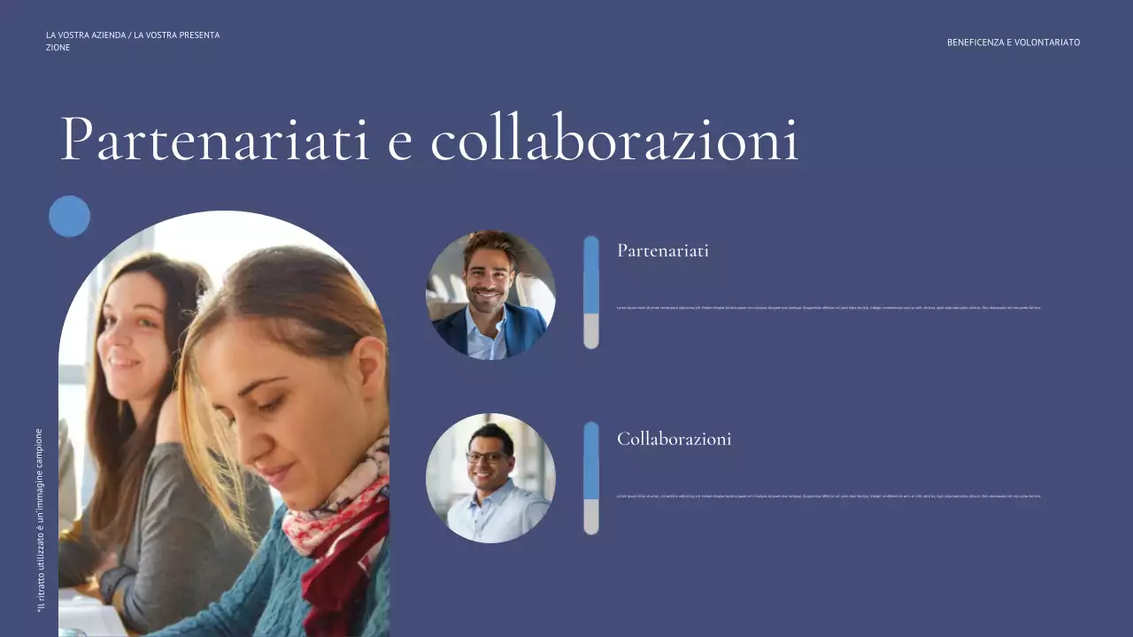 presentazione di raccolta fondi moderna blu