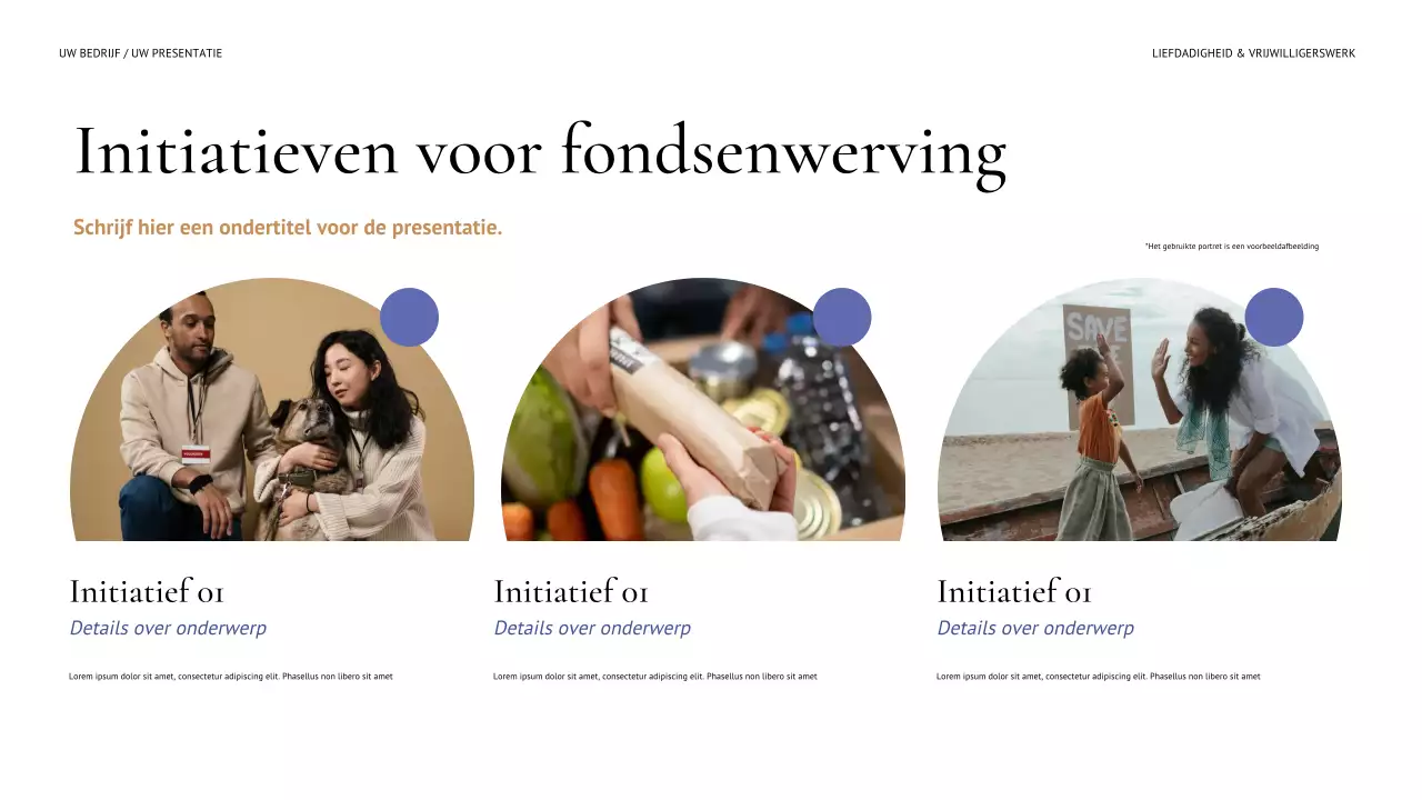 blauwe moderne fondsenwervingspresentatie
