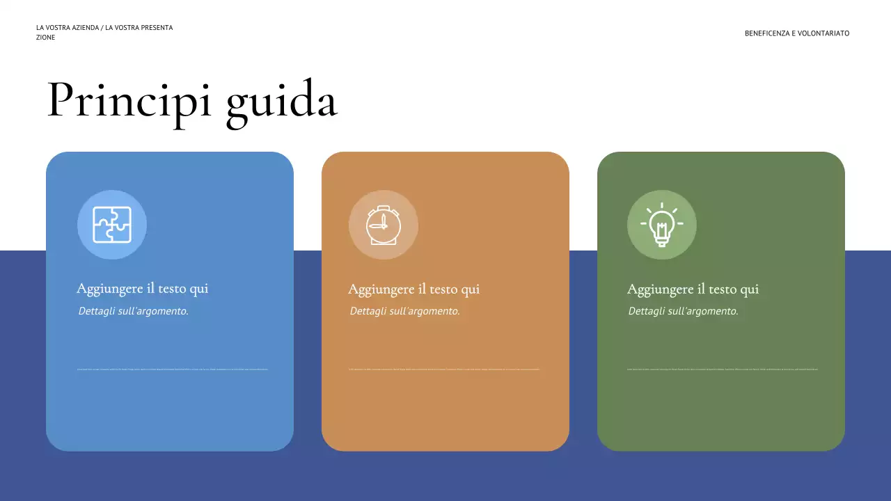 presentazione di raccolta fondi moderna blu