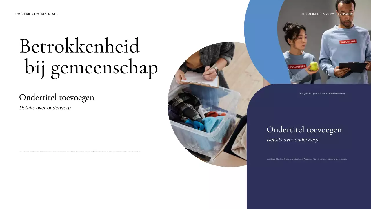 blauwe moderne fondsenwervingspresentatie