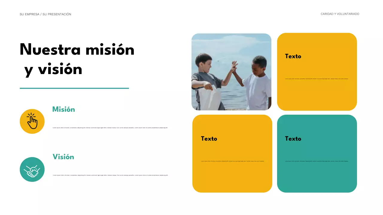 Presentación benéfica minimalista de menta