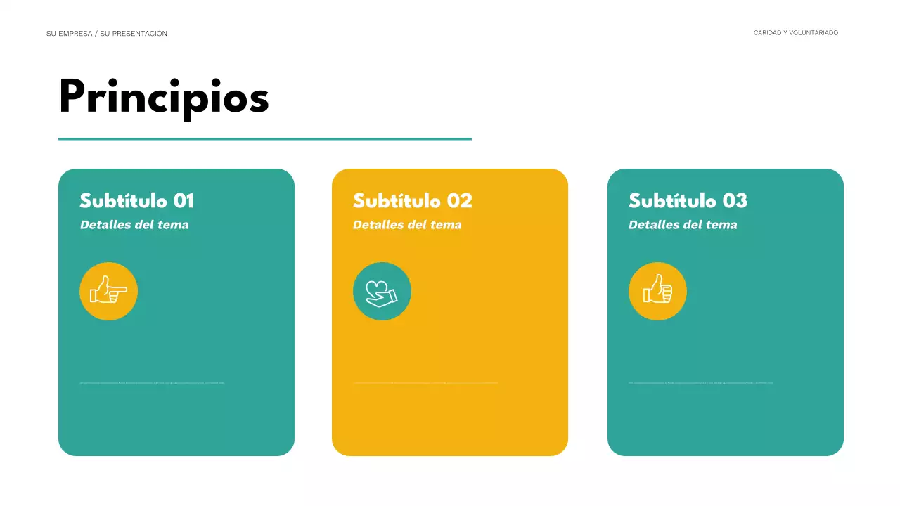 Presentación benéfica minimalista de menta